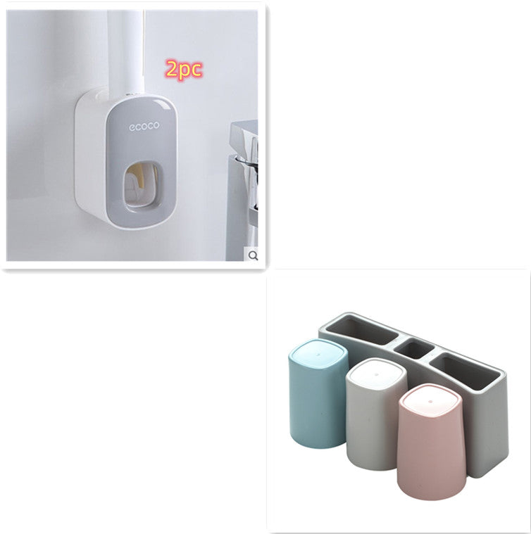Wall Mounted Automatic Toothpaste Dispenser Set bathroom organizer
