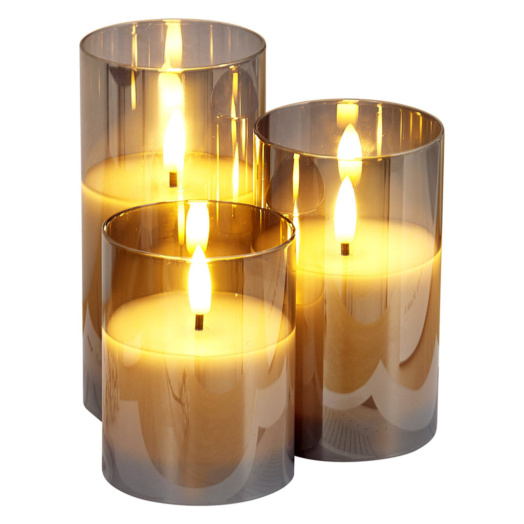 Flameless LED Candles 3-Pack with Remote – Battery Operated Realistic Flickering Candles for Home Decor