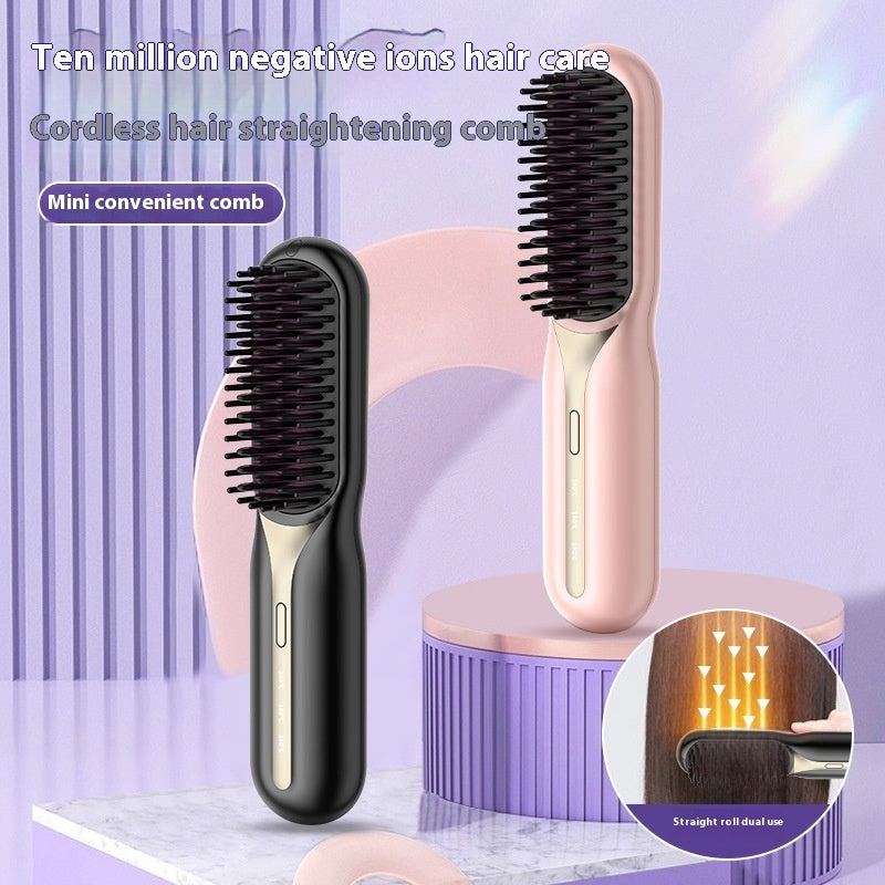 Home Straight Comb Wireless Charging Hair Straightener Brush