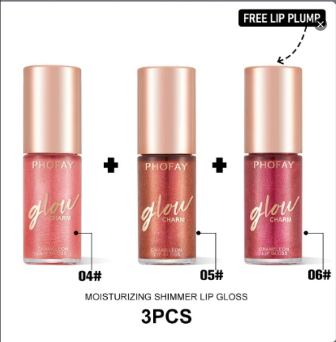 PHOFAY Shimmer Lip Gloss – Moisturizing High Shine Glossy Lip Color
