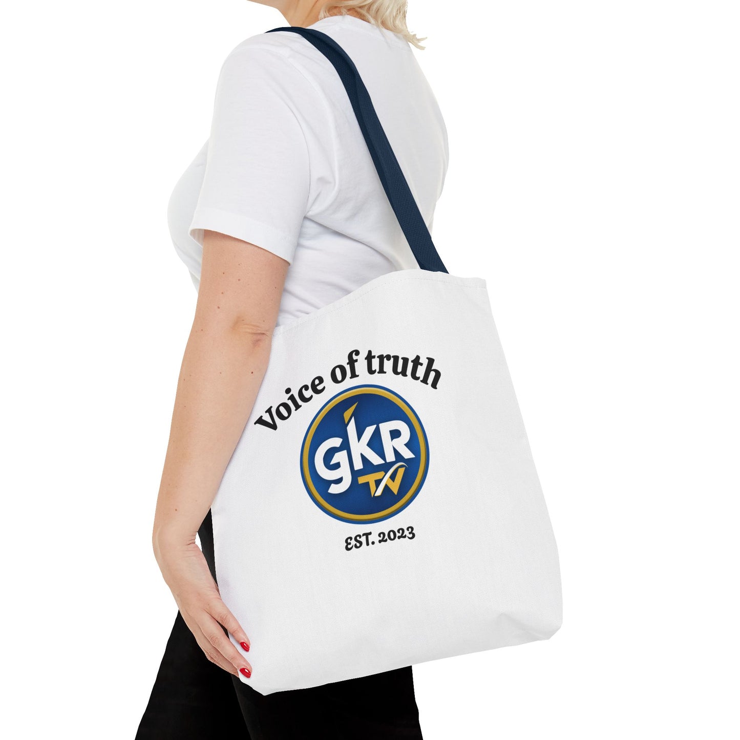 Voice of Truth "GKR TV" Tote Bag — Logo Cotton Carry-All (Est. 2023)