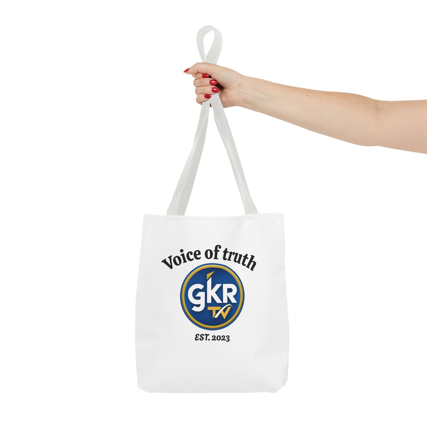 Voice of Truth "GKR TV" Tote Bag — Logo Cotton Carry-All (Est. 2023)