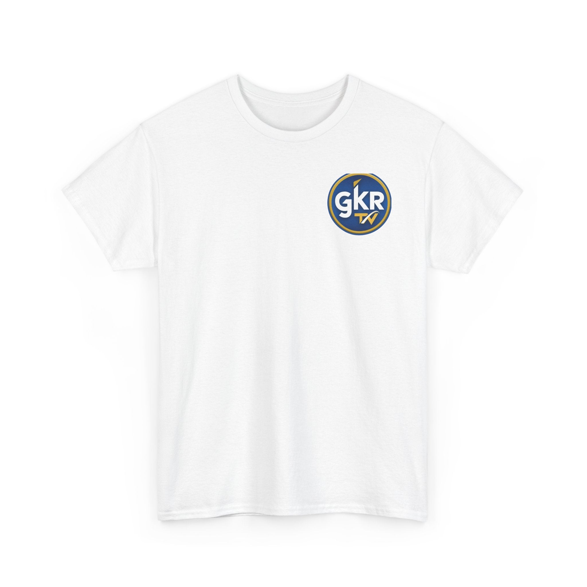 GKR TV Logo Tee — White Chest Patch Graphic T-Shirt