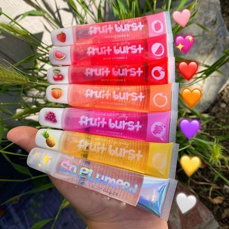 Fruit Burst Scented Lip Oil Gloss – Hydrating Plumping Lip Shine