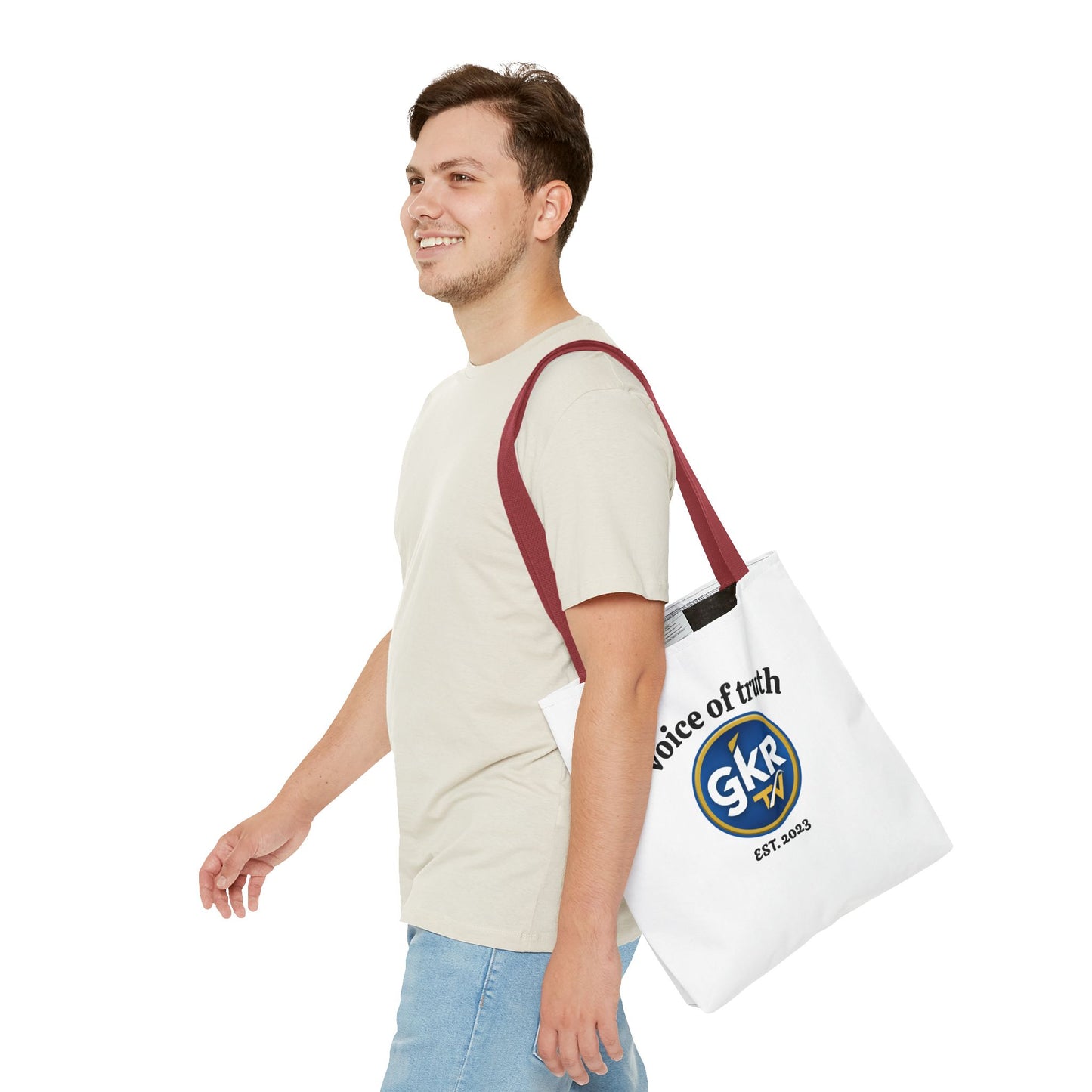 Voice of Truth "GKR TV" Tote Bag — Logo Cotton Carry-All (Est. 2023)