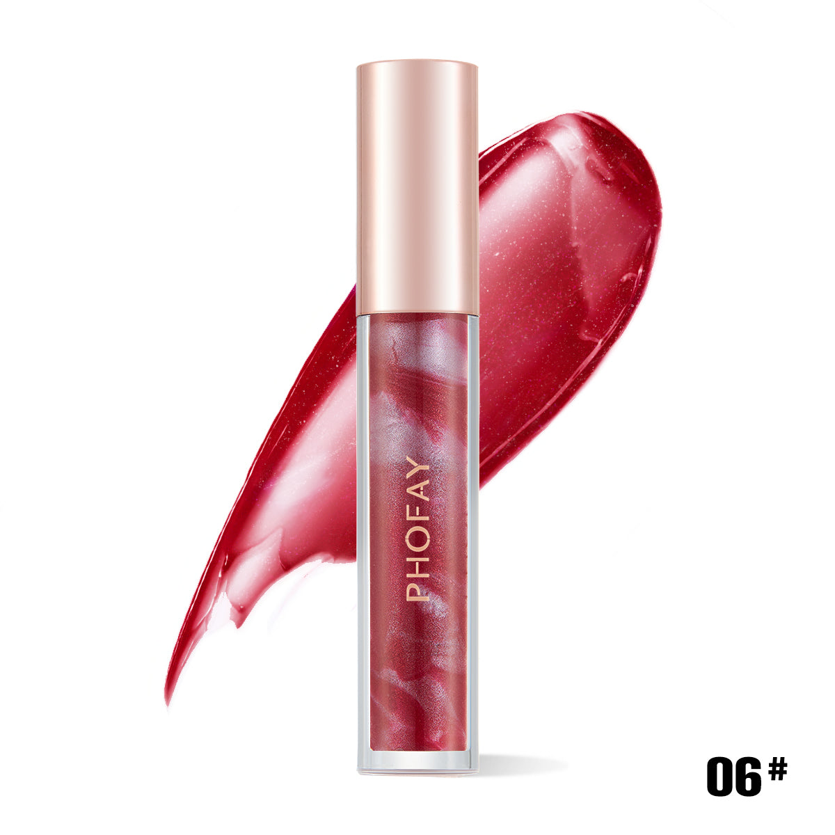 PHOFAY Rose Blooming Hydrating Lip Gloss – Moisturizing Shine & Smooth Finish