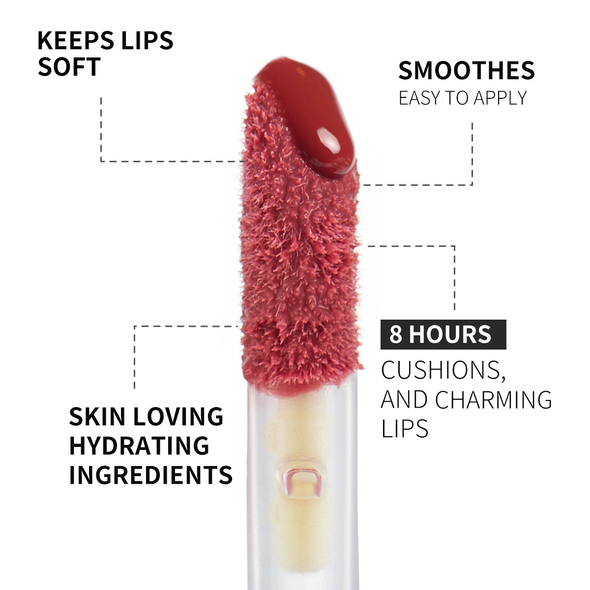 PHOFAY Rose Blooming Hydrating Lip Gloss – Moisturizing Shine & Smooth Finish
