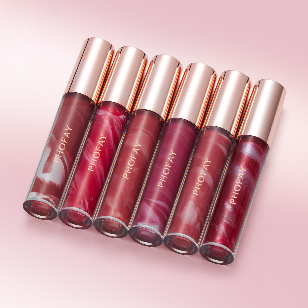 PHOFAY Rose Blooming Hydrating Lip Gloss – Moisturizing Shine & Smooth Finish