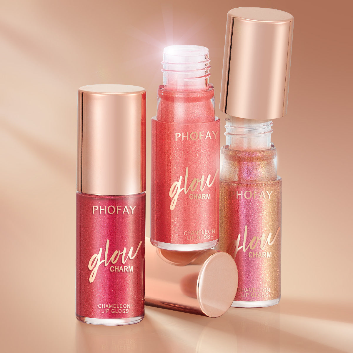 PHOFAY Shimmer Lip Gloss – Moisturizing High Shine Glossy Lip Color