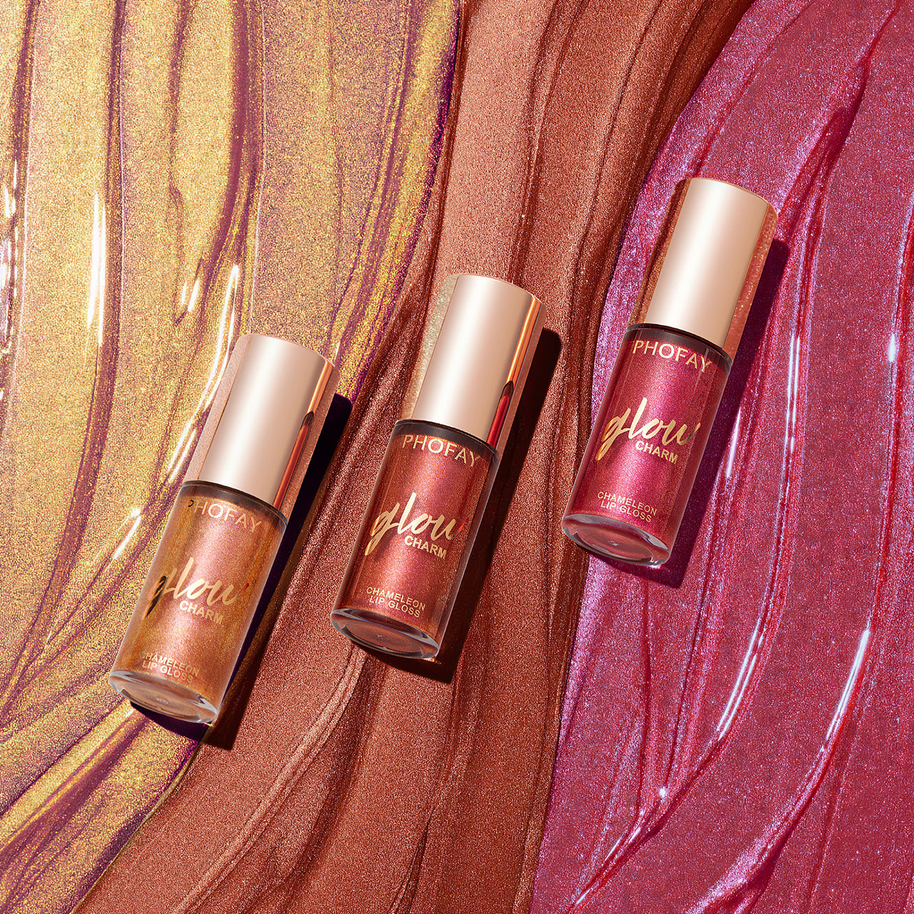 PHOFAY Shimmer Lip Gloss – Moisturizing High Shine Glossy Lip Color