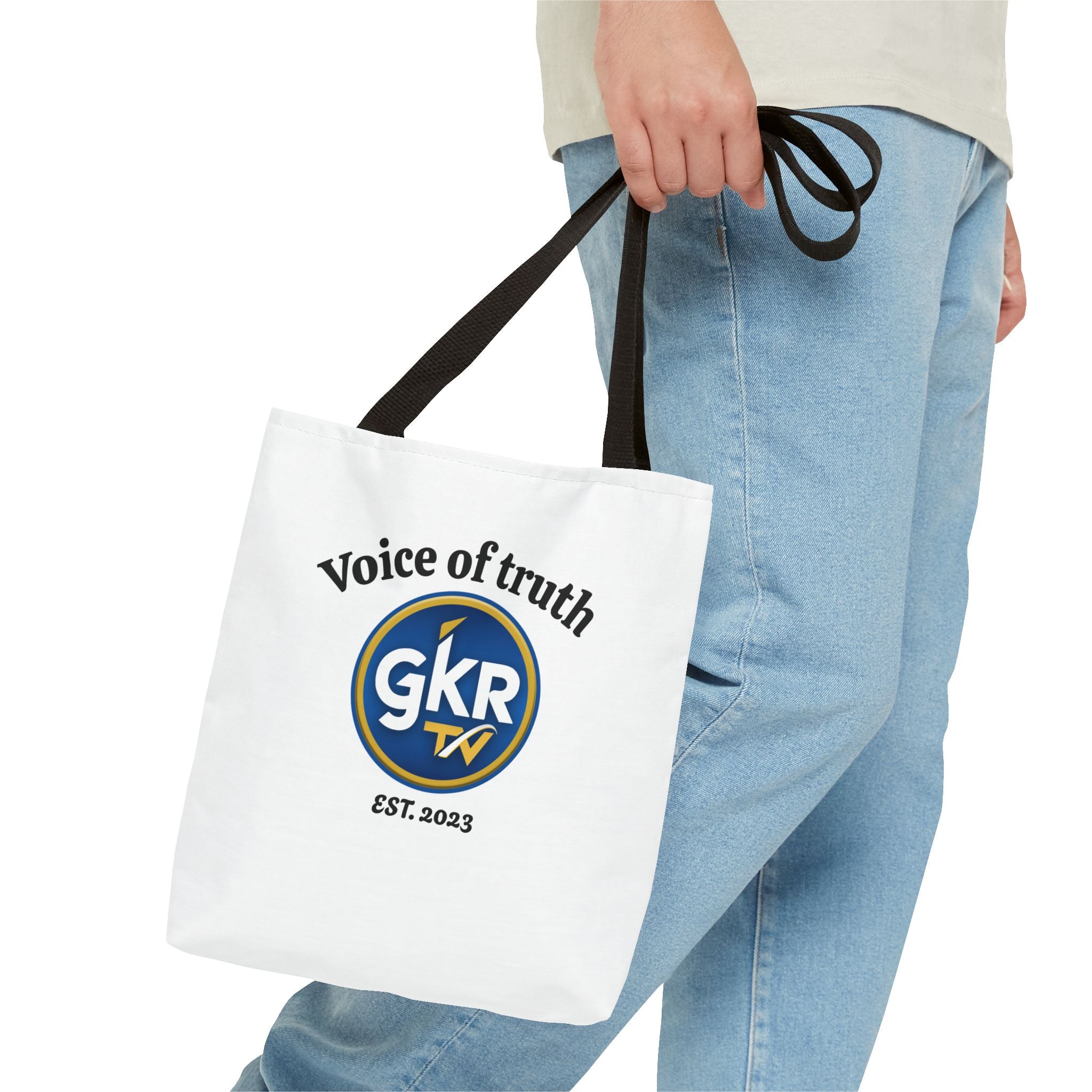 Voice of Truth "GKR TV" Tote Bag — Logo Cotton Carry-All (Est. 2023)