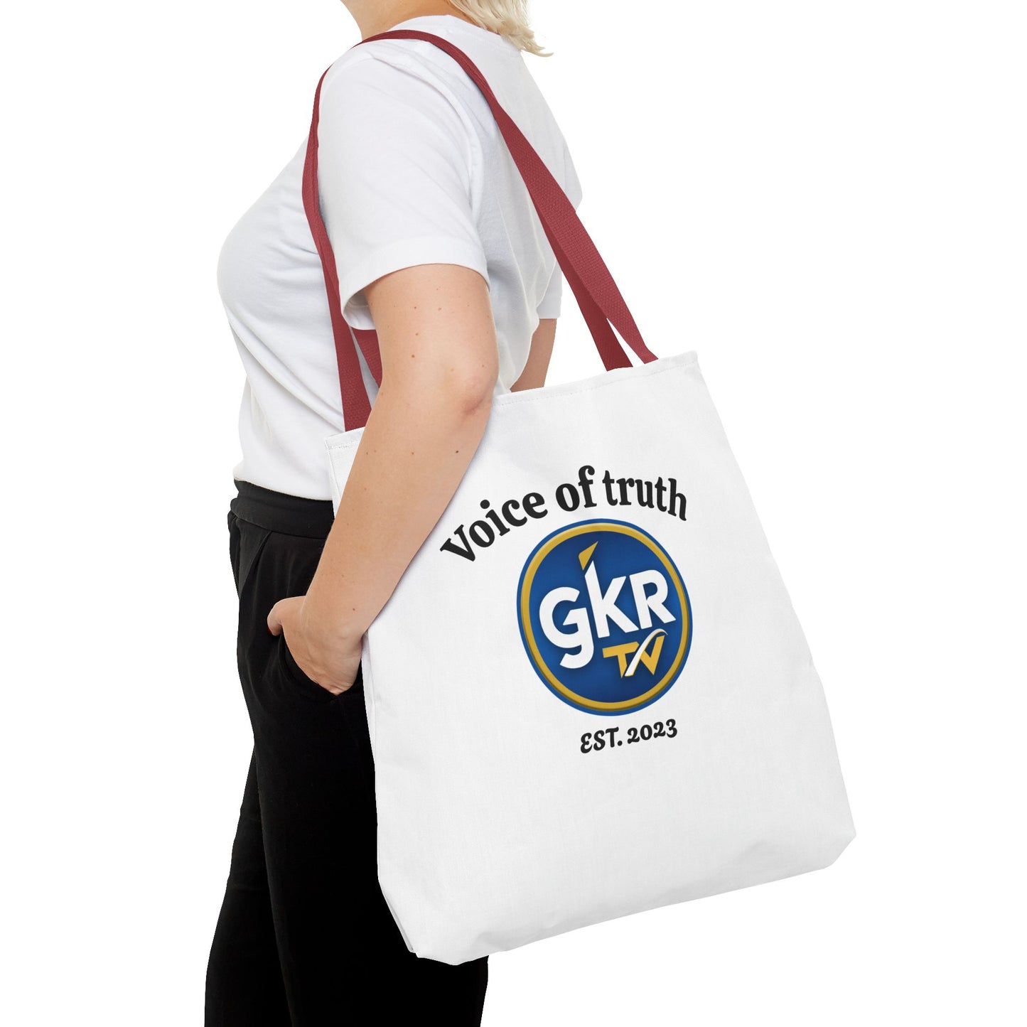 Voice of Truth "GKR TV" Tote Bag — Logo Cotton Carry-All (Est. 2023)