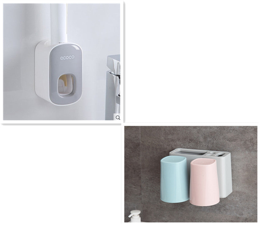 Wall Mounted Automatic Toothpaste Dispenser Set bathroom organizer