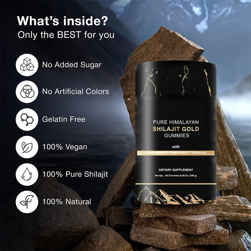 Pure Himalayan Shilajit Gold Gummies – 60 Count