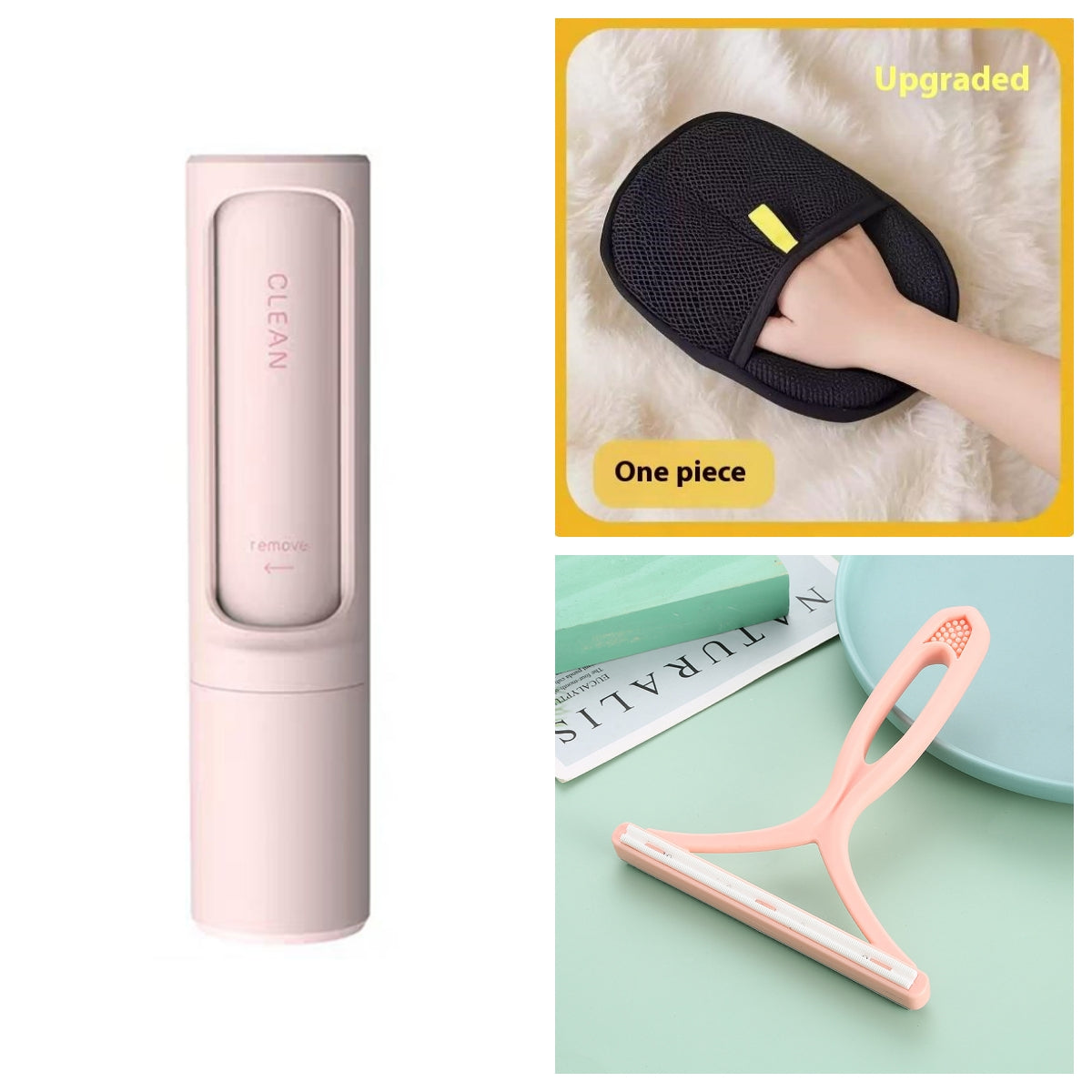 2-in-1 Reusable Pet Hair Remover Brush (Self Cleaning)