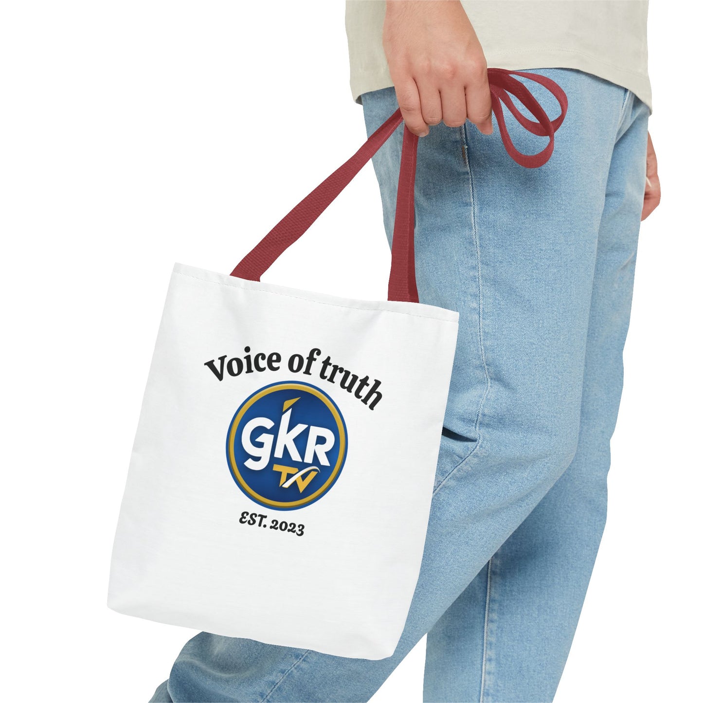 Voice of Truth "GKR TV" Tote Bag — Logo Cotton Carry-All (Est. 2023)