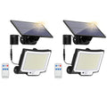 2-Pack 228 LED Solar Motion Sensor Wall Lights – Outdoor Waterproof Split Solar Flood Lights with Remote Control