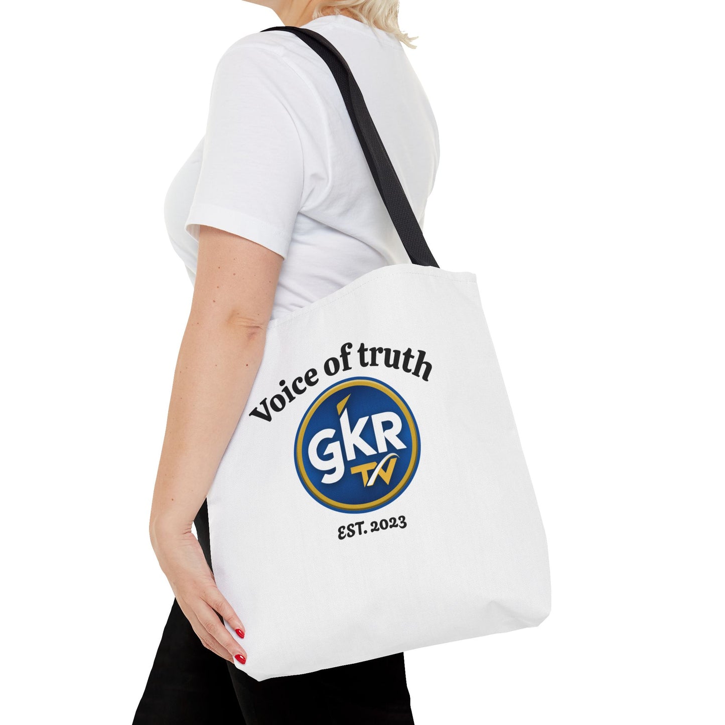 Voice of Truth "GKR TV" Tote Bag — Logo Cotton Carry-All (Est. 2023)