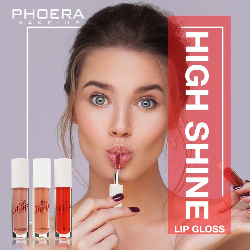 PHOERA High Shine Lip Gloss – Waterproof Long Lasting Lip Makeup