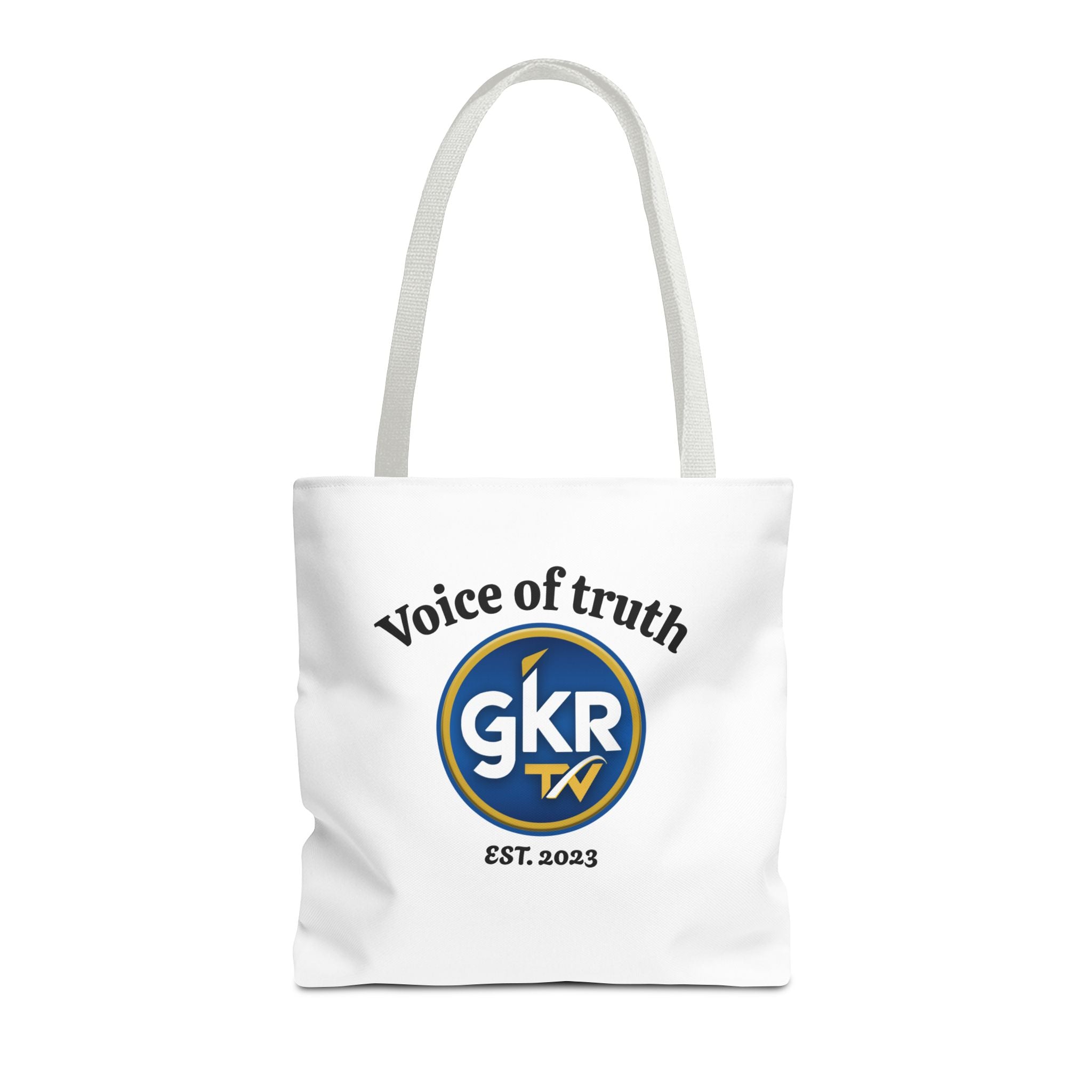 Voice of Truth "GKR TV" Tote Bag — Logo Cotton Carry-All (Est. 2023)