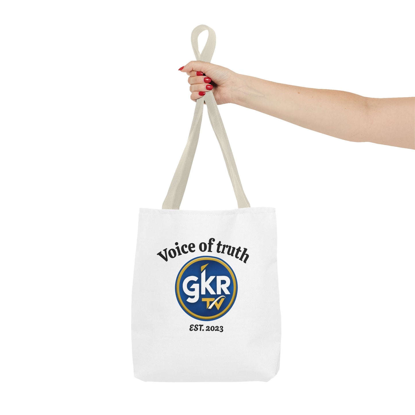 Voice of Truth "GKR TV" Tote Bag — Logo Cotton Carry-All (Est. 2023)