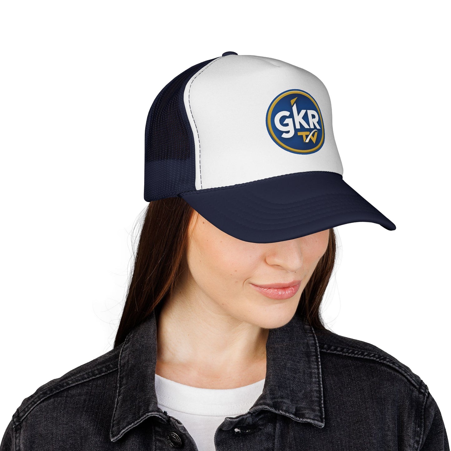 GKR TV Retro Trucker Cap — Red, White & Blue Mesh Hat