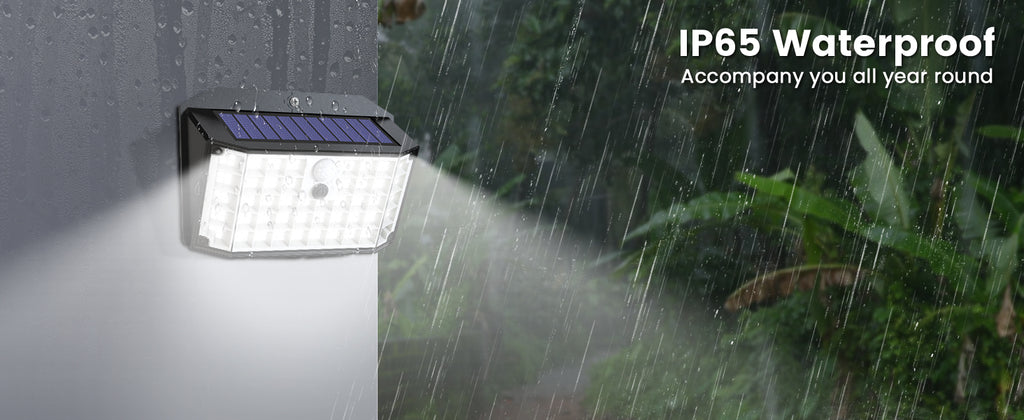 Solar Outdoor Motion Sensor Lights – Waterproof LED Security Lights (2 Pack)