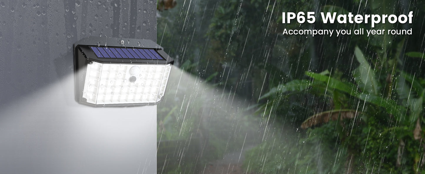 Solar Outdoor Motion Sensor Lights – Waterproof LED Security Lights (2 Pack)