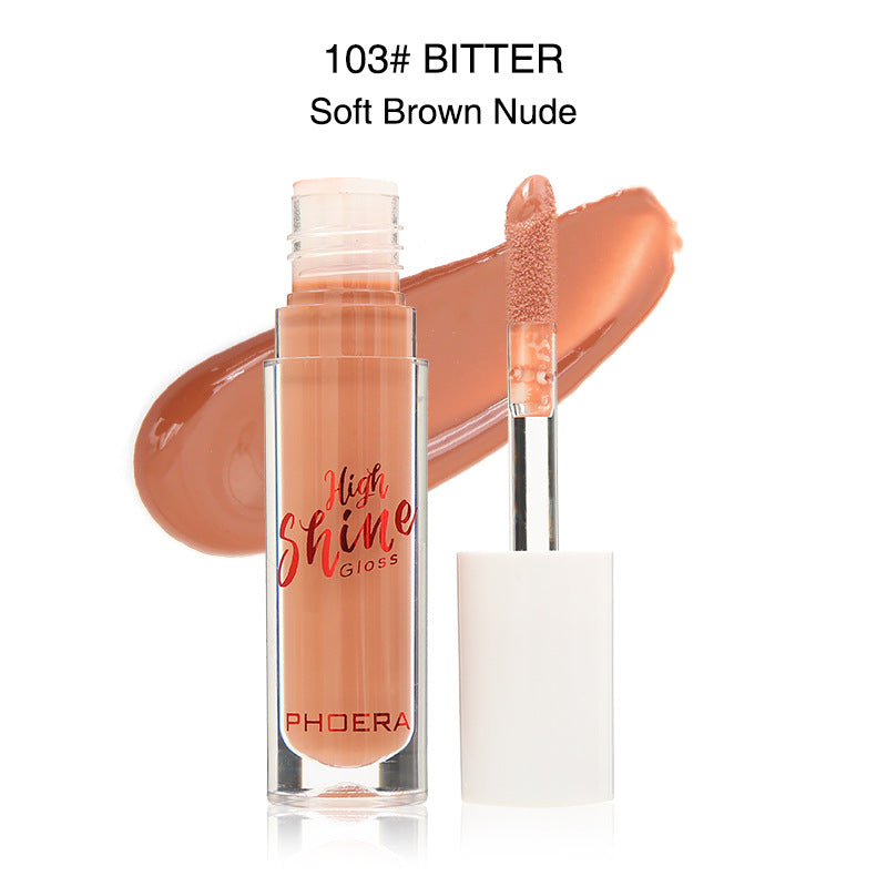 PHOERA High Shine Lip Gloss – Waterproof Long Lasting Lip Makeup