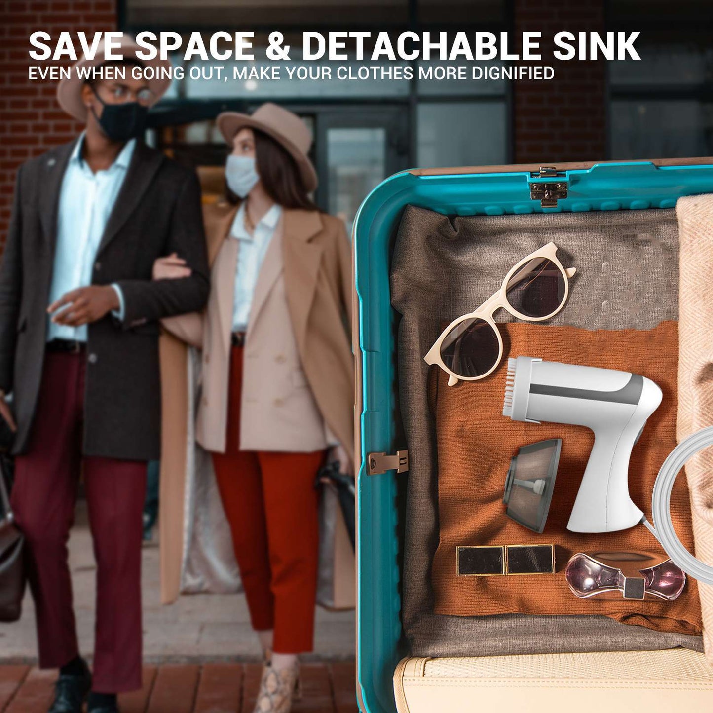 Portable Clothes Steamer – Fast Heat Garment Steamer for Travel & Home (Wrinkle Remover)