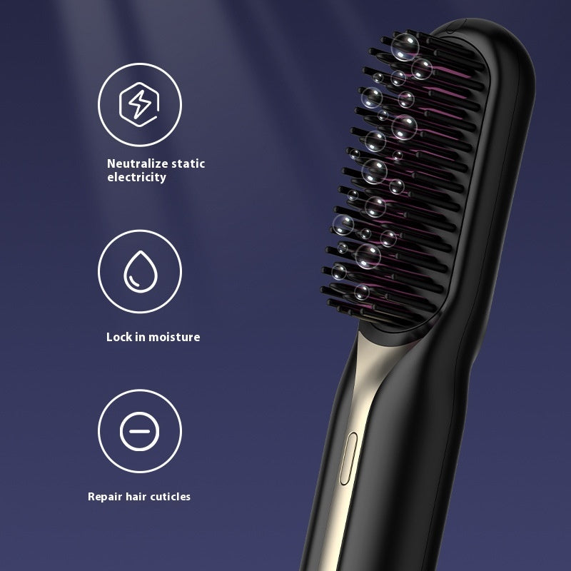 Home Straight Comb Wireless Charging Hair Straightener Brush