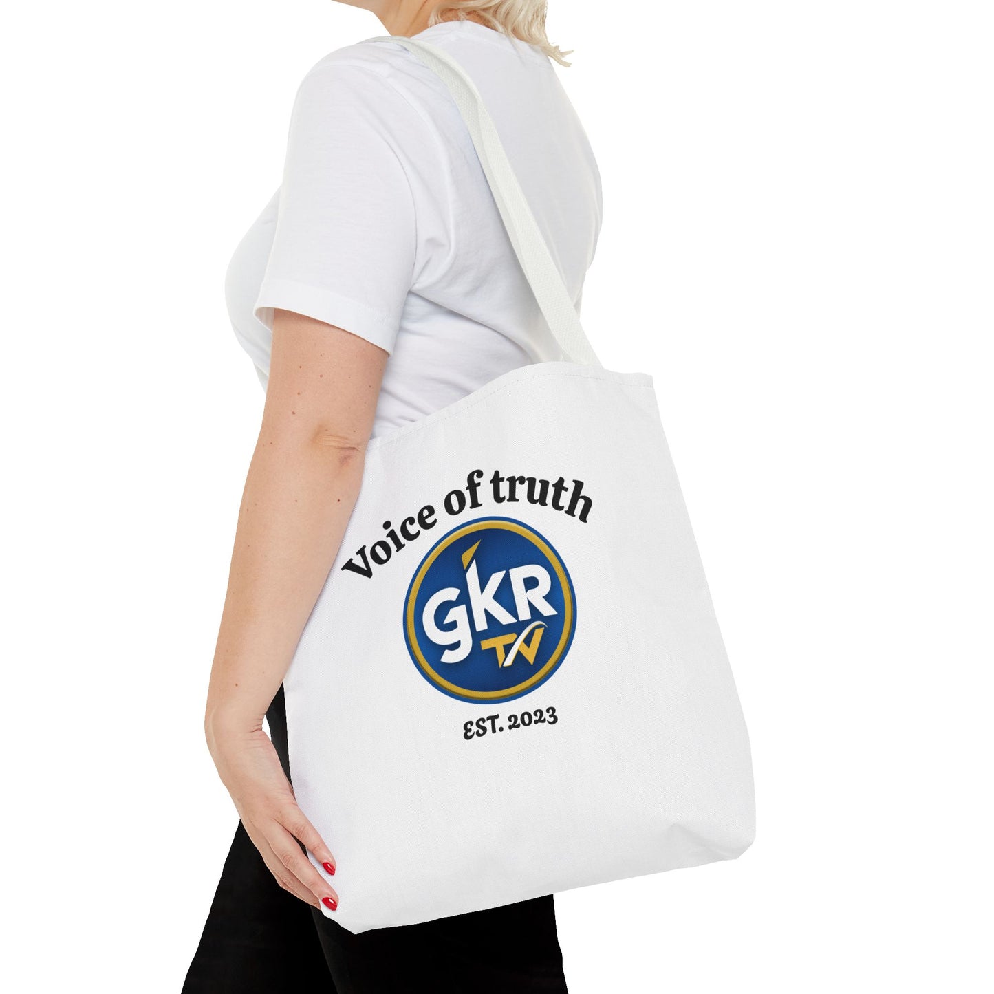 Voice of Truth "GKR TV" Tote Bag — Logo Cotton Carry-All (Est. 2023)