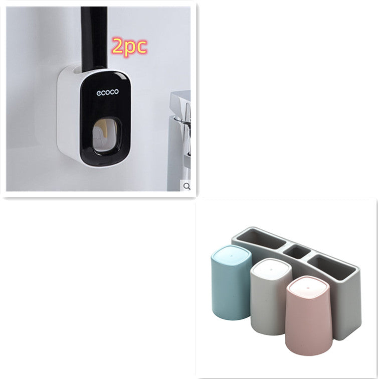 Wall Mounted Automatic Toothpaste Dispenser Set bathroom organizer