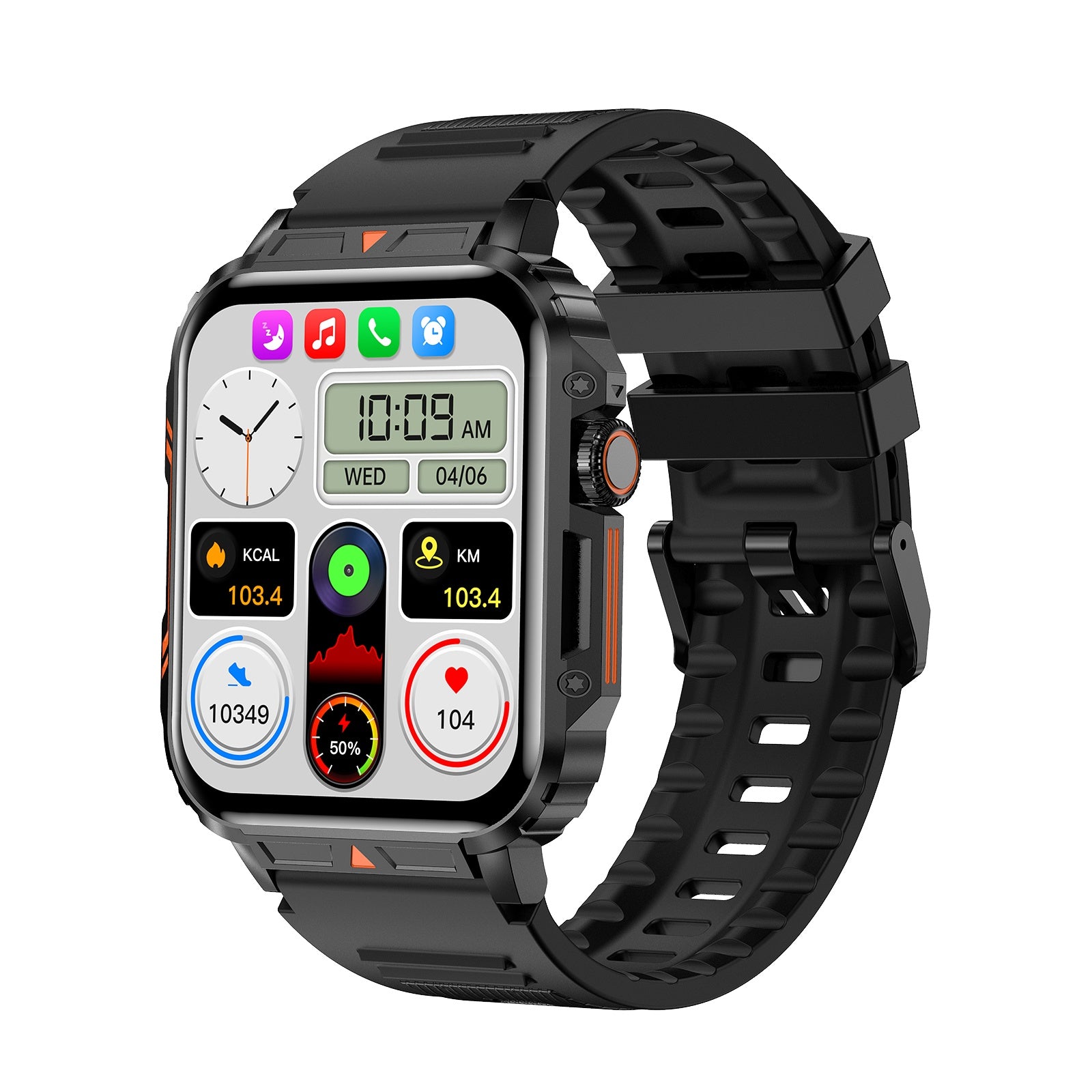 BT Call Smartwatch – Outdoor Sports Fitness Tracker with Big Battery & Waterproof