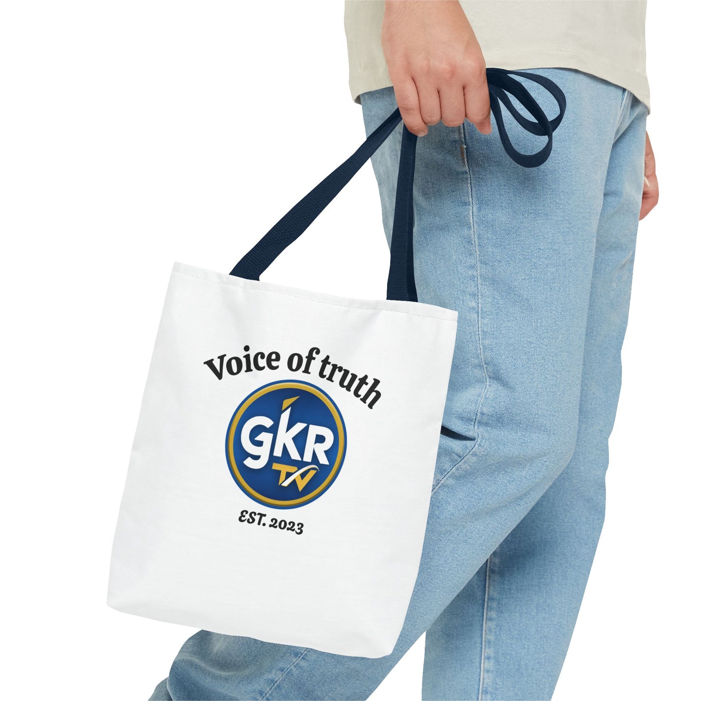 Voice of Truth "GKR TV" Tote Bag — Logo Cotton Carry-All (Est. 2023)
