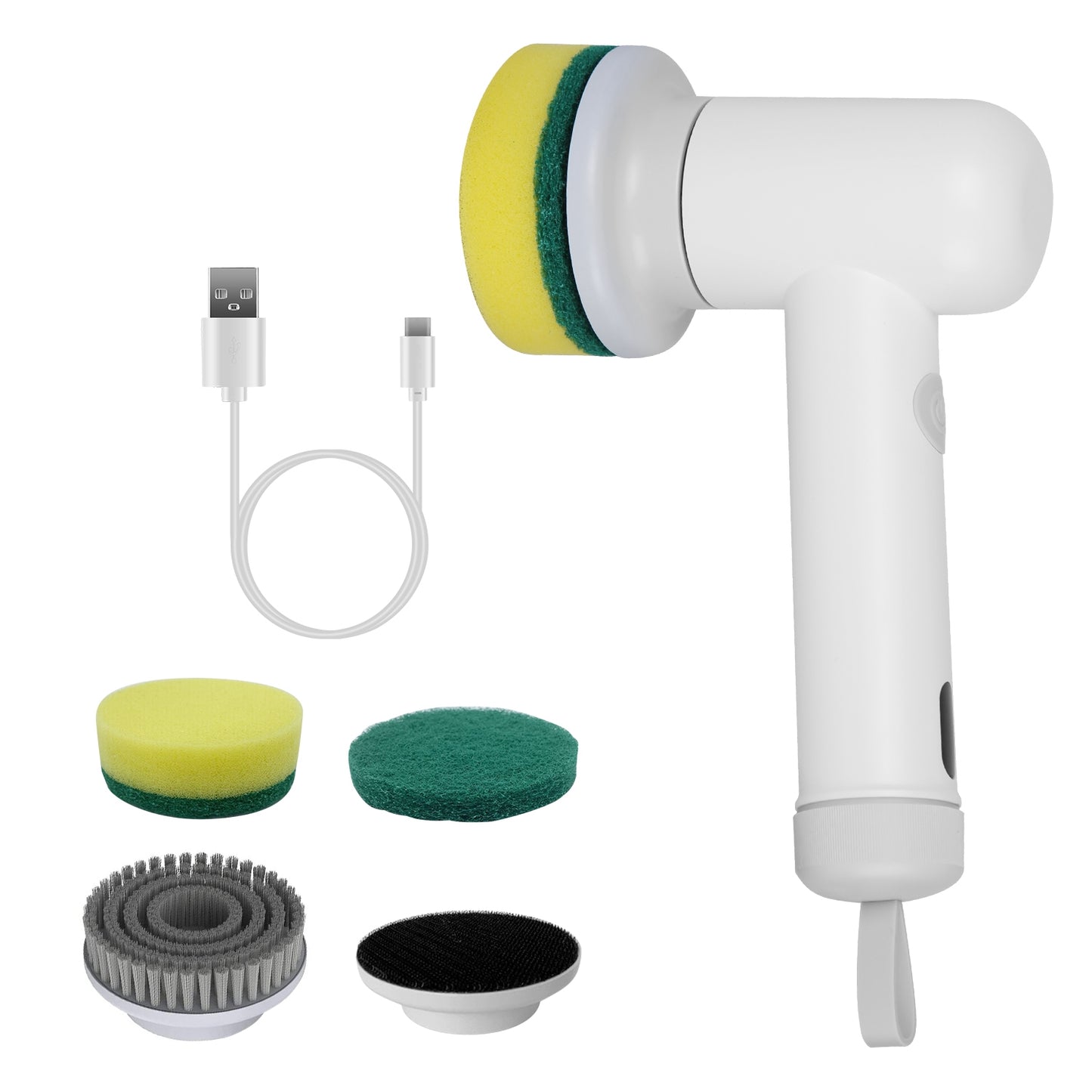 Electric Spin Scrubber – Cordless Handheld Cleaning Brush with 4 Replaceable Heads & 2 Speeds
