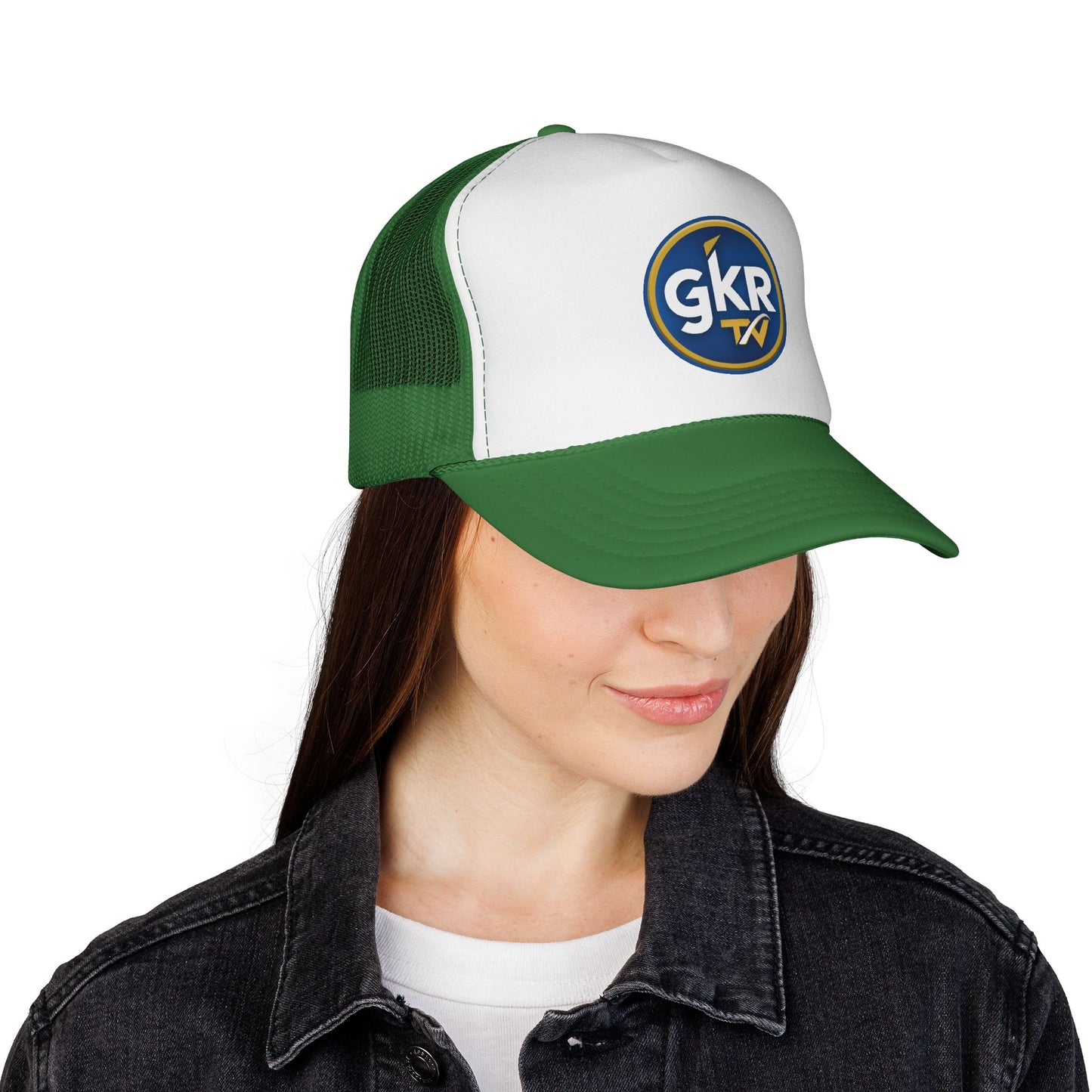 GKR TV Retro Trucker Cap — Red, White & Blue Mesh Hat