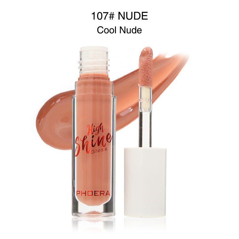 PHOERA High Shine Lip Gloss – Waterproof Long Lasting Lip Makeup