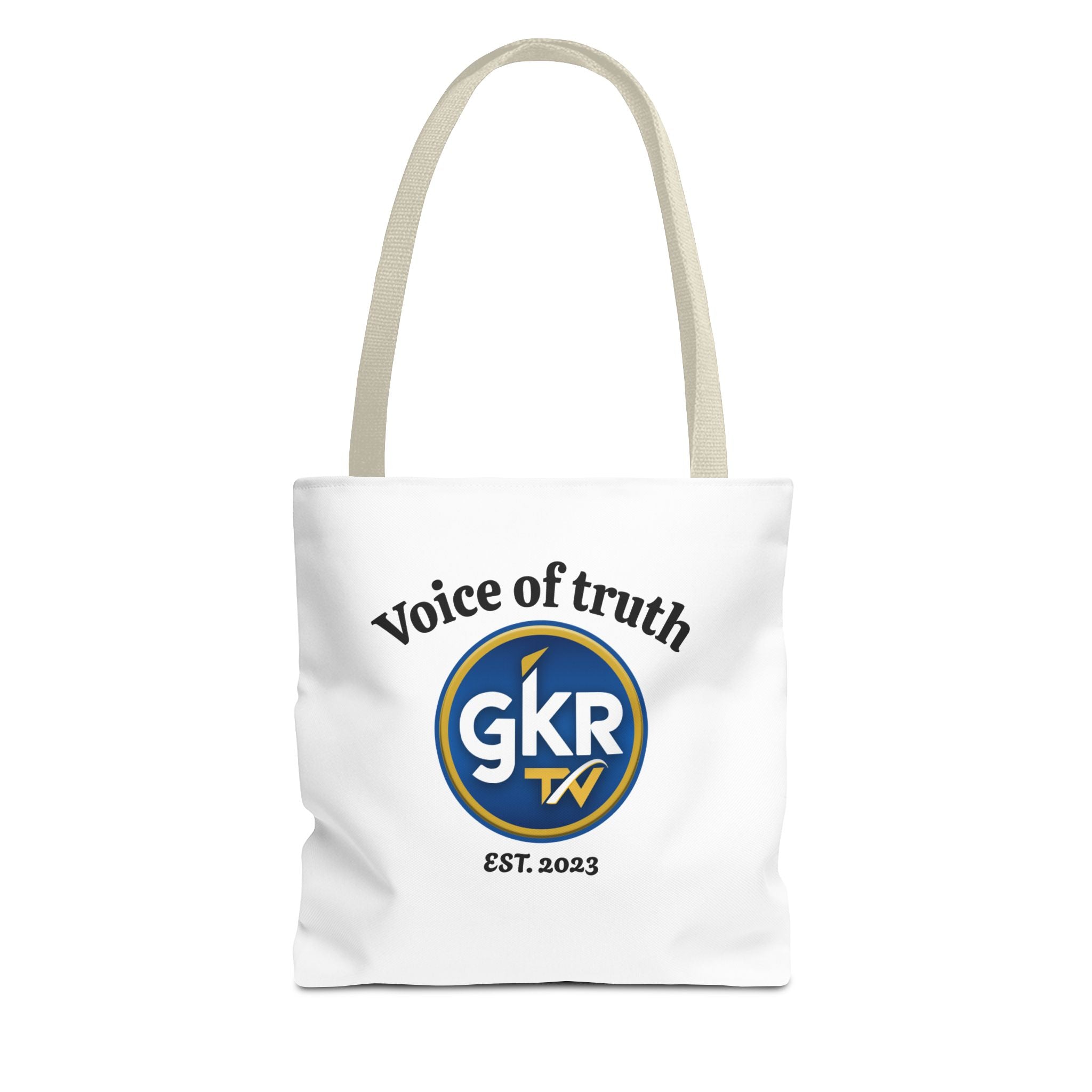 Voice of Truth "GKR TV" Tote Bag — Logo Cotton Carry-All (Est. 2023)