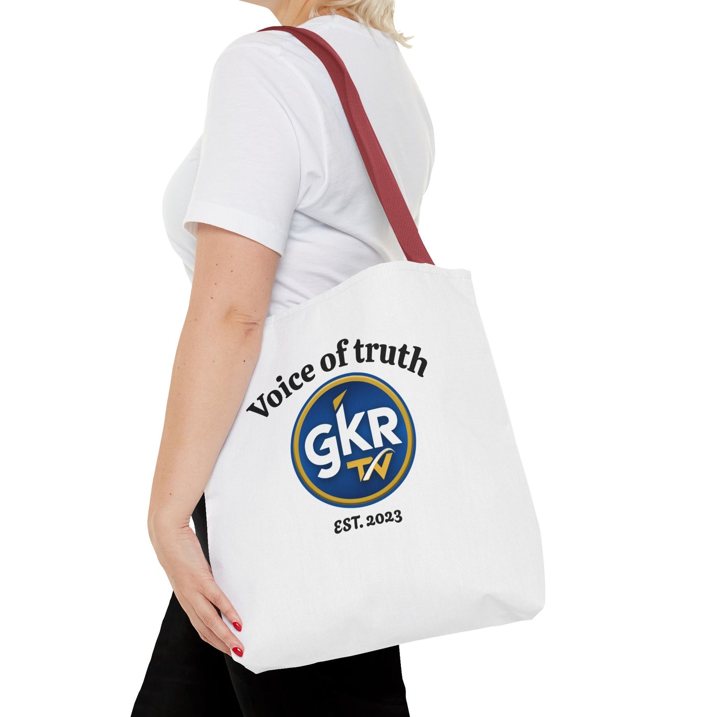 Voice of Truth "GKR TV" Tote Bag — Logo Cotton Carry-All (Est. 2023)