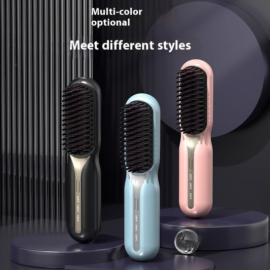 Home Straight Comb Wireless Charging Hair Straightener Brush