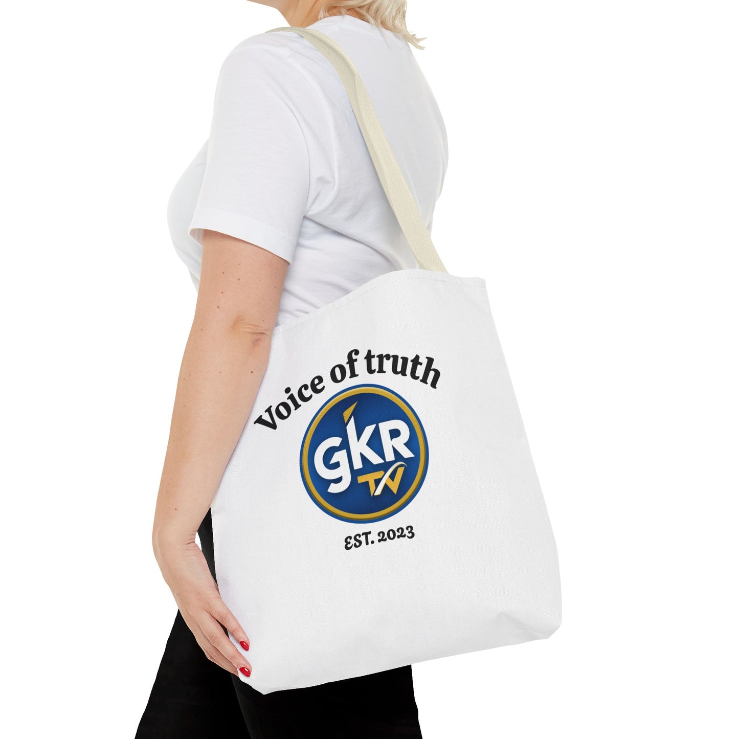 Voice of Truth "GKR TV" Tote Bag — Logo Cotton Carry-All (Est. 2023)