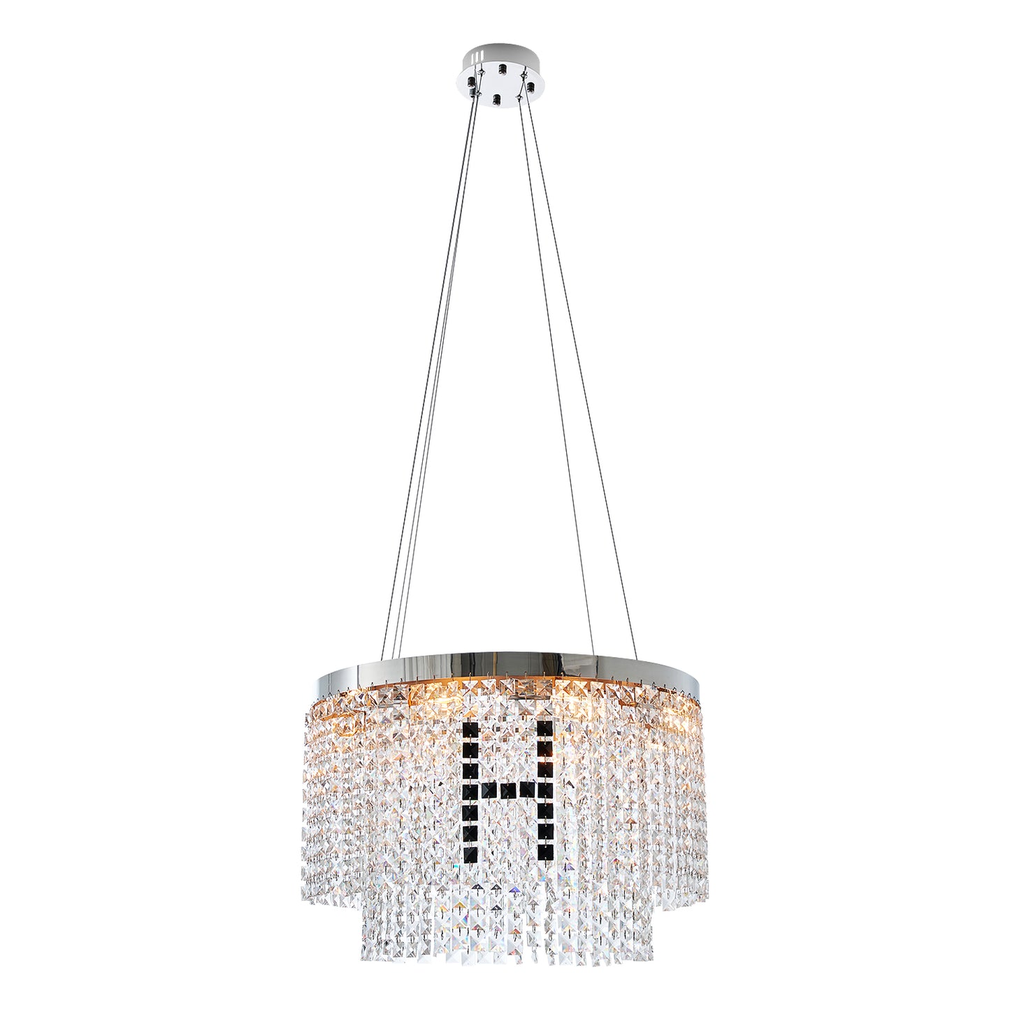 Modern Crystal Chandelier – Luxury Round Pendant Ceiling Light for Living Room