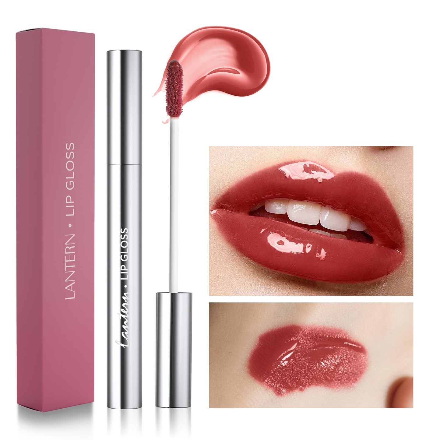 4 Colors Hydrating Lip Gloss Set – Long Lasting Waterproof Mirror Shine Lip Tint