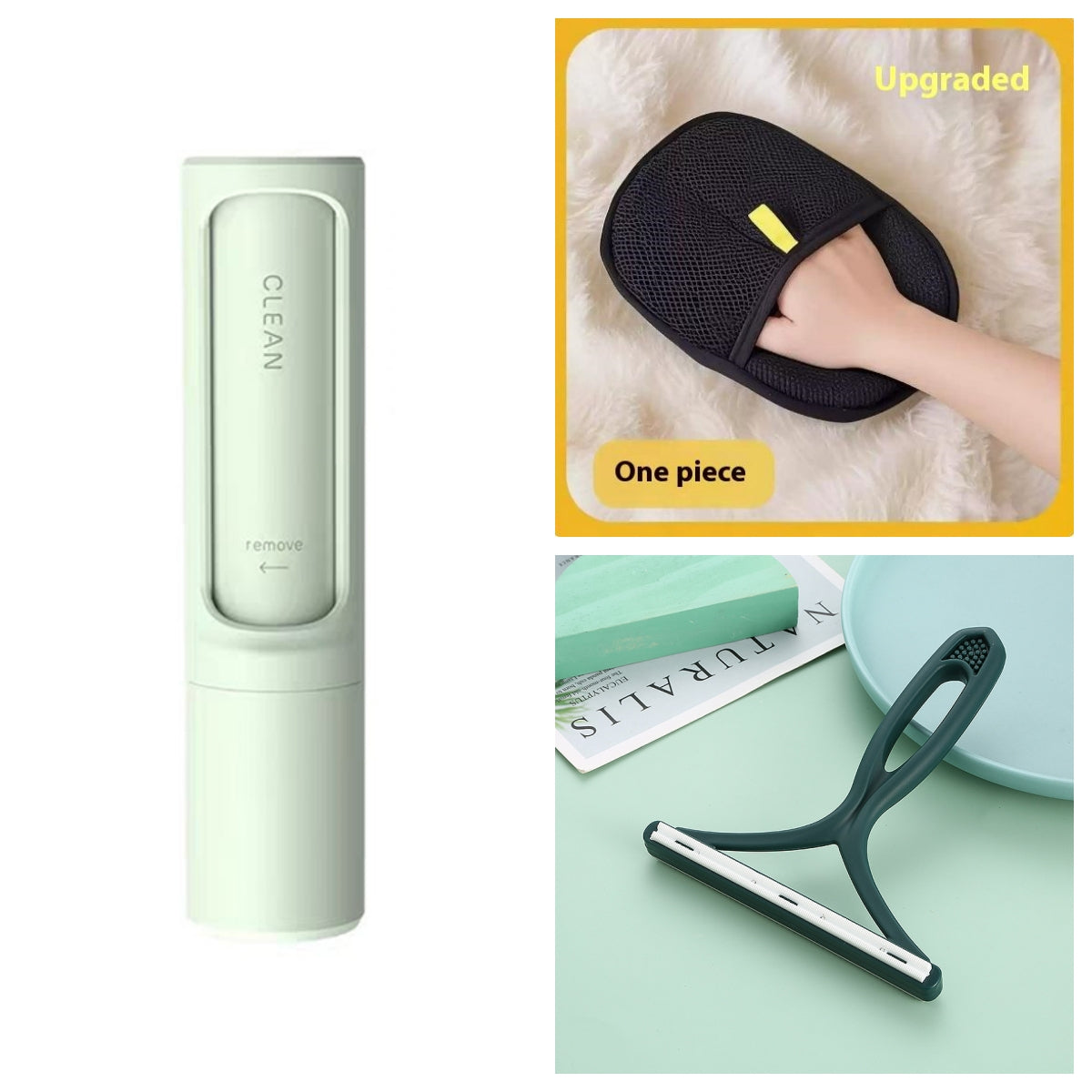 2-in-1 Reusable Pet Hair Remover Brush (Self Cleaning)