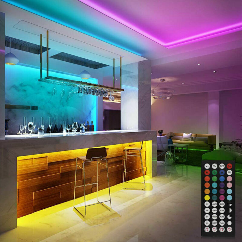 RGB LED Strip Lights – Bluetooth App Control Color Changing Lights for Room & TV (Remote Included)