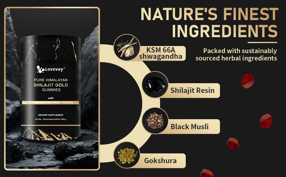 Pure Himalayan Shilajit Gold Gummies – 60 Count