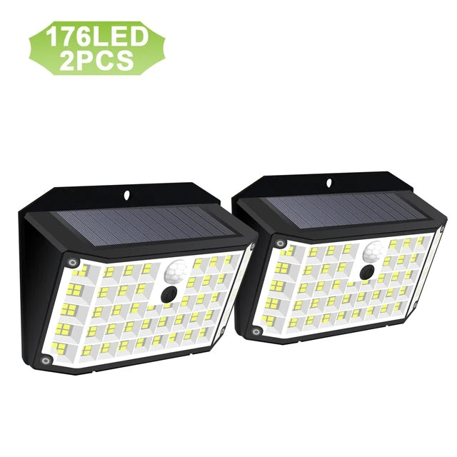 Solar Outdoor Motion Sensor Lights – Waterproof LED Security Lights (2 Pack)