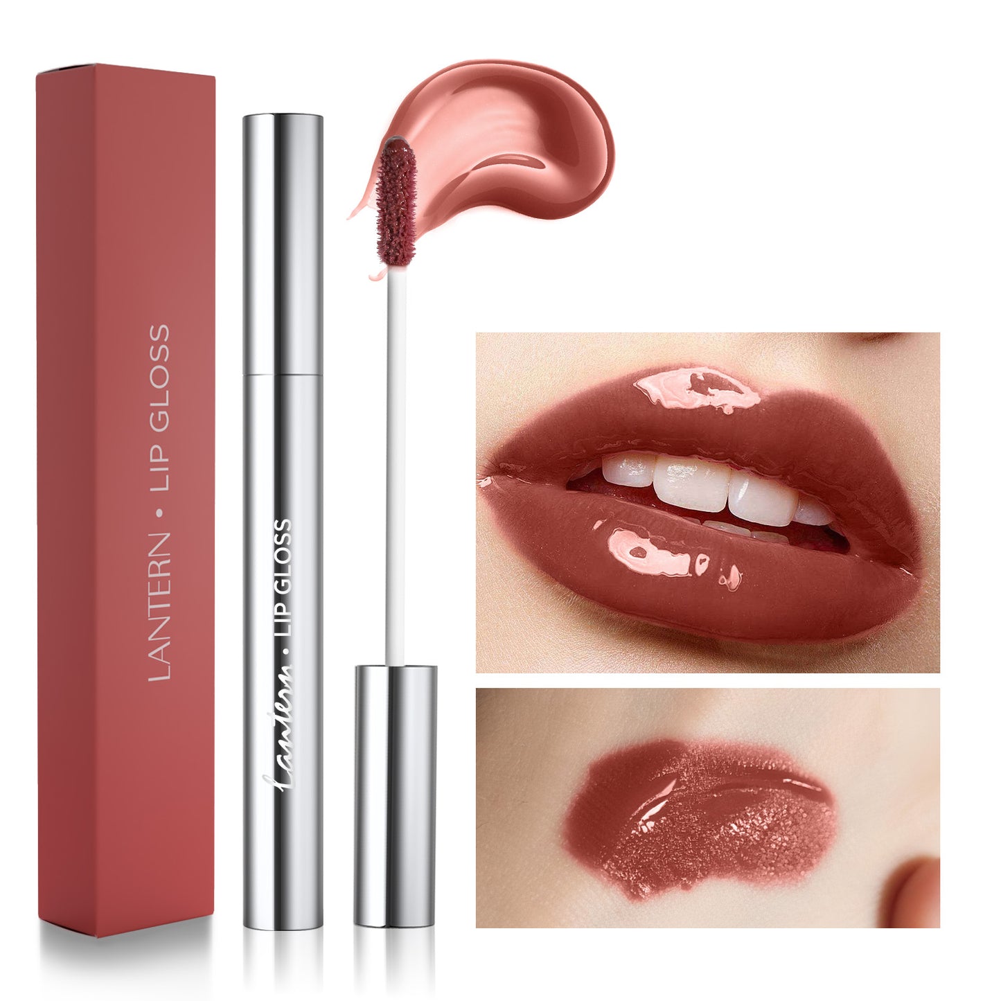 4 Colors Hydrating Lip Gloss Set – Long Lasting Waterproof Mirror Shine Lip Tint
