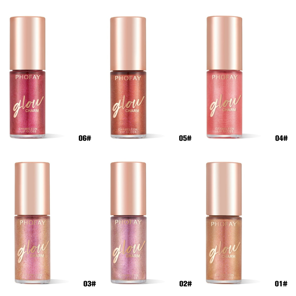 PHOFAY Shimmer Lip Gloss – Moisturizing High Shine Glossy Lip Color